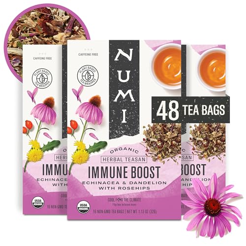 Image of Numi Organic Immune Boost Tea, 48 Herbal Tea Bags, Caffeine Free