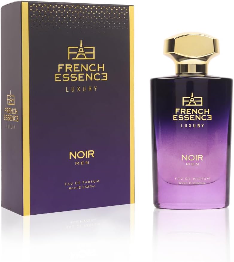 FRENCH ESSENCE Premium Aerosol Perfume For Men | Luxury Perfume | Eau De Parfum Set Long Lasting Smell, Gift Purpose, Fresh Scent (Noir) 60 Ml|Patchouli, Lavender Long Lasting Edp