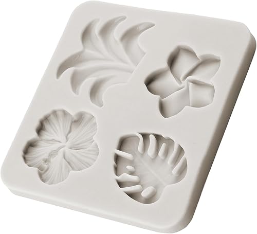 Miniatura 4 de Molde de flores tropicales para hojas de hibisco, flor de hibisco, moldes de silicona para fondant de silicona para decoración de tartas, decoración