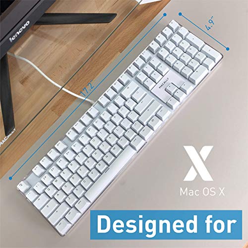 Macally Backlit Keyboard for Mac and an Ergonomic Laptop Stand, Ultimate MacBook Accessories
