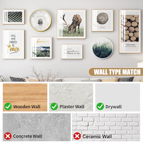 150Pcs Heavy Duty Picture Hangers Kit, Supports 10-100 lbs – Premium Wall Hanging Hooks with Nails for Drywall & Wood, Ideal for Pictures, Clocks, Mirrors, and Home Decor - Image 4