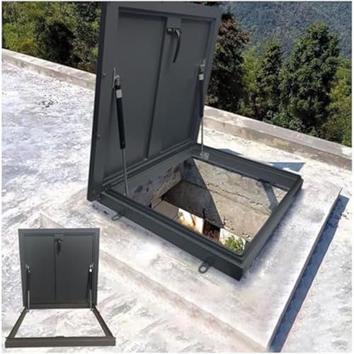 Escotilla de acceso para techo de construcción con pestillo de bloqueo, placa de cubierta de aleación de aluminio, puerta de seguridad de metal moderna para salida de techo