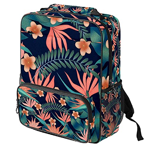 Sac à dos ordinateur portable à motif imprimé floral vert ergonomique