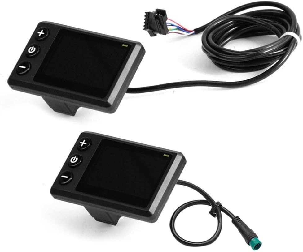 FACULX Left-Side Ebike Display, LCD Display, 24V-72V ABS Cycling Computer, Ebike LCD Display To Enrich Cycling for JOURNEY For Ebike Electric Bike Scooter Ebike(SM)