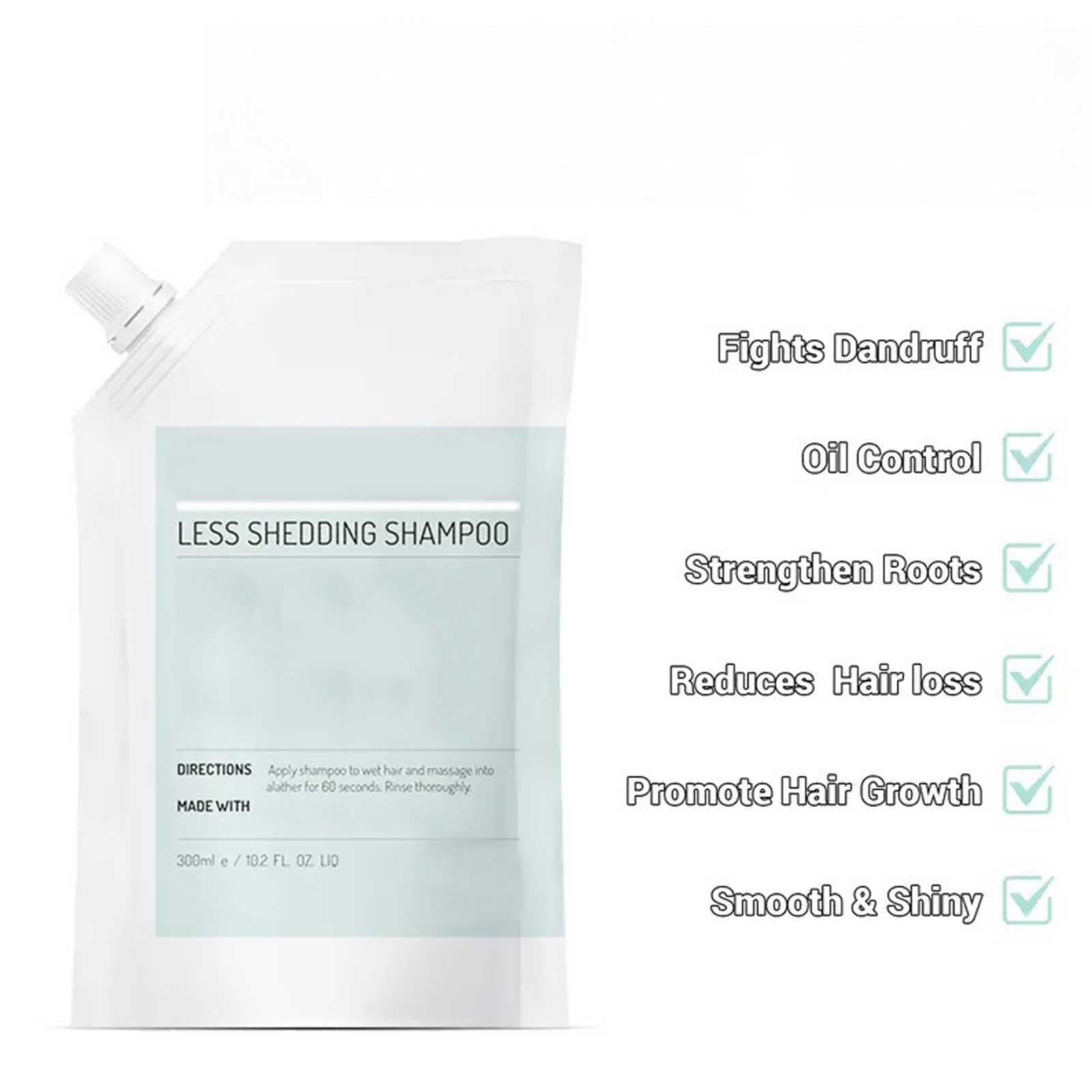 Shampoo volumizzante e anticaduta, anticaduta, controllo naturale del sebo e nutrimento del cuoio capelluto, lenitivo e rinforzante per capelli per donne e uomini (2pcs)