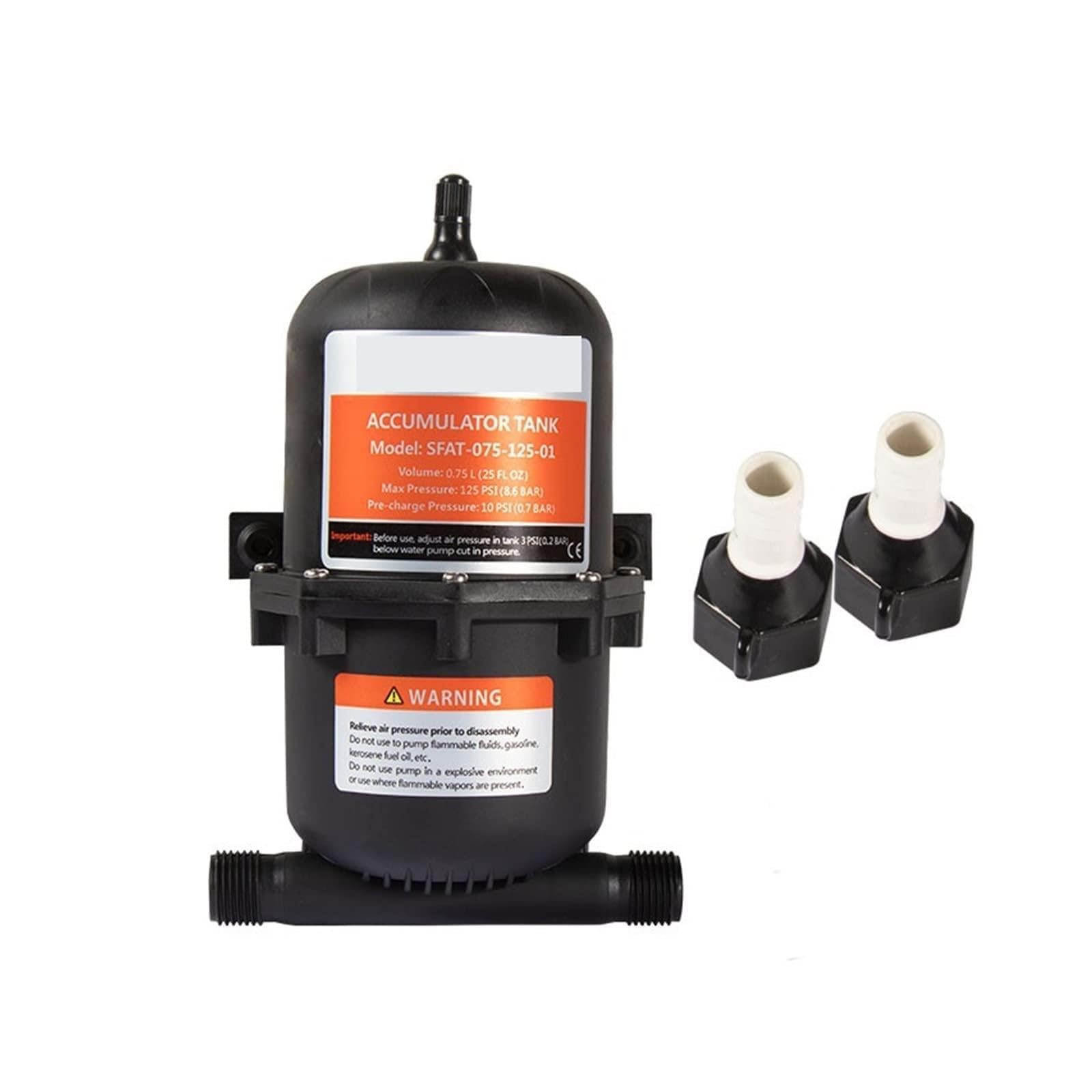Kogedss 0.75L 0.75/1.0L Rv Marine Accumulator Pressure Tank For Boat Yacht Diaphragm Toilet Pump Equipment Accessories(0.75L)