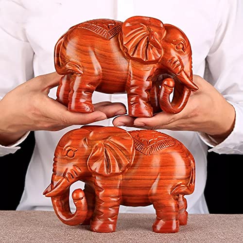 Amazon.co.jp: 彫像木彫り象の飾り飾りホームリビングルーム事務所装飾