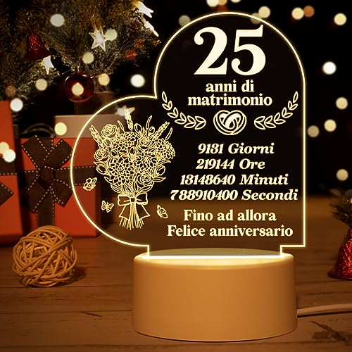 Vetbuosa Idee Regalo Anniversario Matrimonio 25 Anni, per Lui, per Lei...