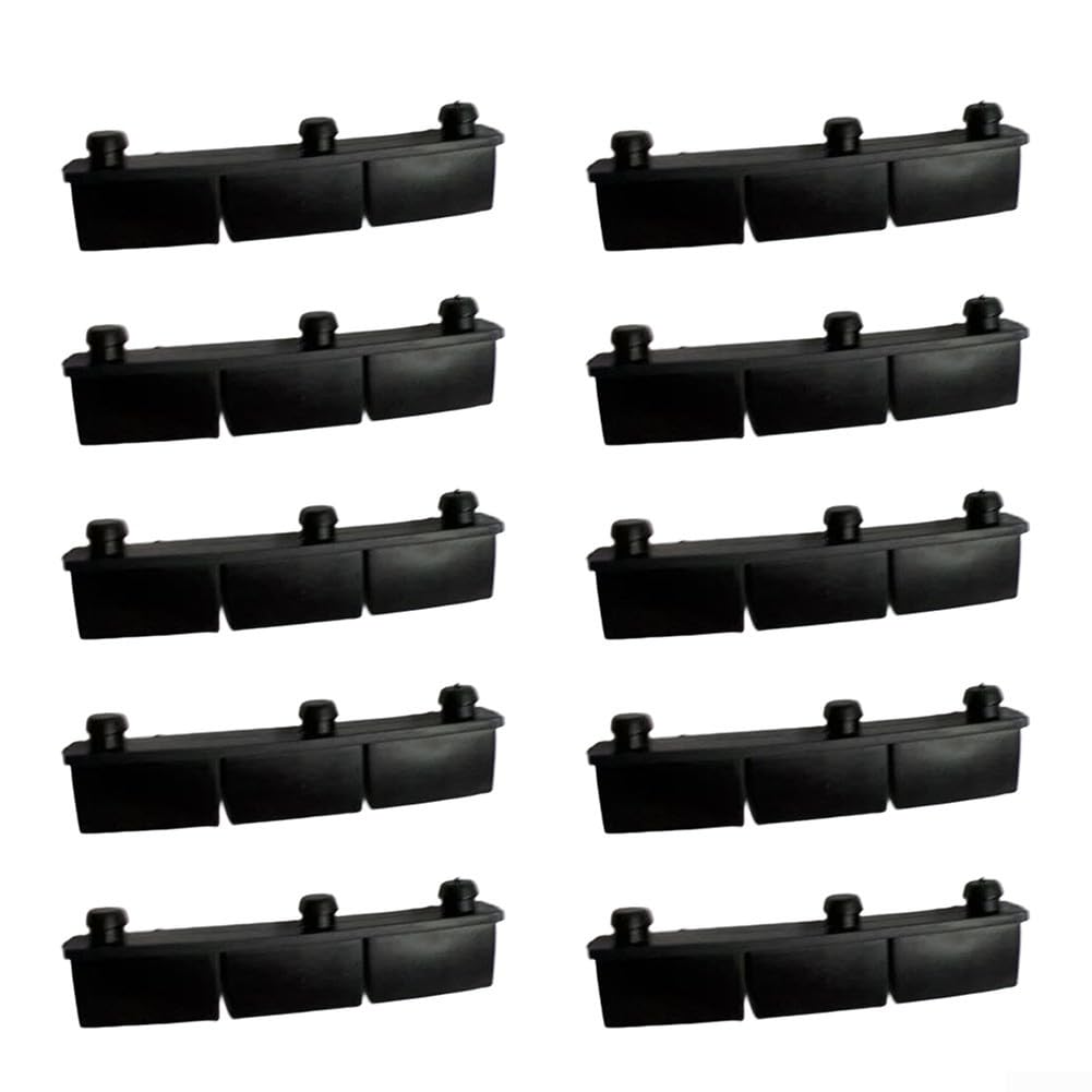 10 Strisce Gomma Nere 75x20mm Ricambio Pulitore Piscina