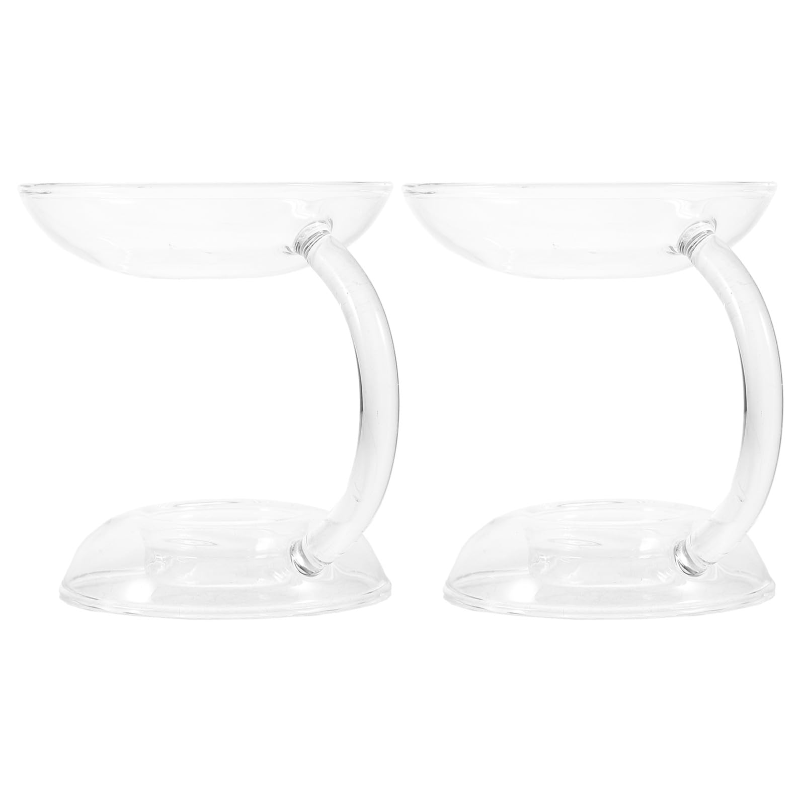 OUNONA 2kawałki Sztuk Szklanych Podgrzewaczy Do Świec Tealight Aromatyczny Palnik Olejki Eteryczne Elegancki i Stylowy Świecznik Do Dekoracji Wnętrz Idealny Przyjęcia i Wieczory