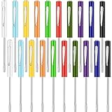 Shimeyao 20 Pcs Pocket Flat Head Screwdriver Set Small Magnetic Pocket Screwdriver Bulk Mini Clips Slotted Screw Driver with Magnet for Mechanical Electrician Technician(Multicolor)