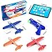 SYHLN 3 Pack Airplane Launcher Toys for 4 5 6 7 8 Year Old Boys Gifts: Airplane Shooter with 3 LED Foam Glider Planes for Kids - Outdoor Flying Toys Boys Birthday Present Gifts Age 4 5 6 7 8 9