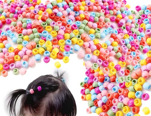 KAPSING 100 Stück Bunt Haarperlen zum Klipsen Haarclips...