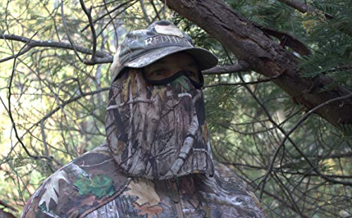 Image of DOWN UNDER OUTDOORS Camo Hunting Face Mask in Lightweight Breathable Sheer Mesh for Warm Weather, Adjustable for Men, Women and Kids