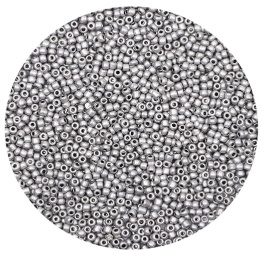 SOLASTA 12/0 Glass Seed Beads About 10000pcs 2mm Loose Seed Beads Kit Bracelet Making Beads,Jewelry Making (Grey)