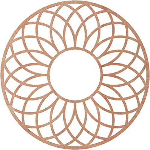 Image of Ekena Millwork 38 inchOD x 13 inchID x 3 /8 inchT Cannes Wood Fretwork Pierced Ceiling Medallion, Cherry