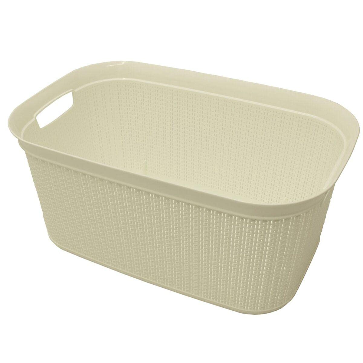 JVL Laundry Basket - 38L - Off-White