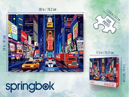 Puzzle para adultos Springbok Coca-Cola City Nights de 1000 piezas con póster incluido, piezas únicas, fabricado en EE. UU. miniatura 4