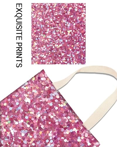 Image of Car Trash Can, Durable Hanging Car Trash Garbage Bag, Cute Automotive Garbage Cans Organizer, Cute Pink Glitter Pattern