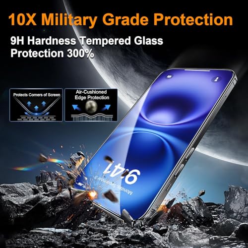 Image of OneFish Screen Protector for Iphone 15 Plus, HD Clarity Film 2Pack | Tempered Glass 9H+ Hardness, with Hassle-Free Installation Frame, Dust-Free Bubble-Free Anti-Fingerprint