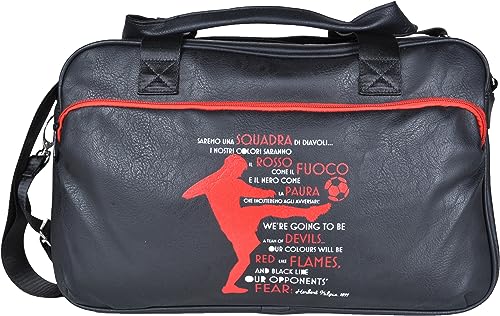 ACM 1899 AC Milan Unisex 141138 Duffel Bag, Black