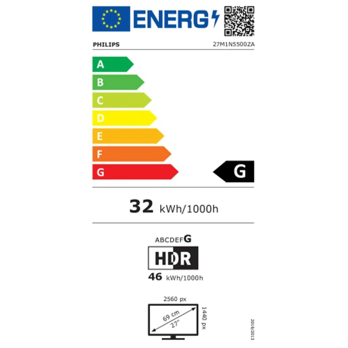 Philips Evnia 27M1N5500ZA - 27 pollici QHD Gaming Monitor, 170Hz, Nano IPS, 1ms GTG, FreeSync Premium, altoparlanti, USB Hub (2560 x 1440 @ 170Hz, HDR400, HDMI 2.0 / DP 1.4 / USB 3.2)