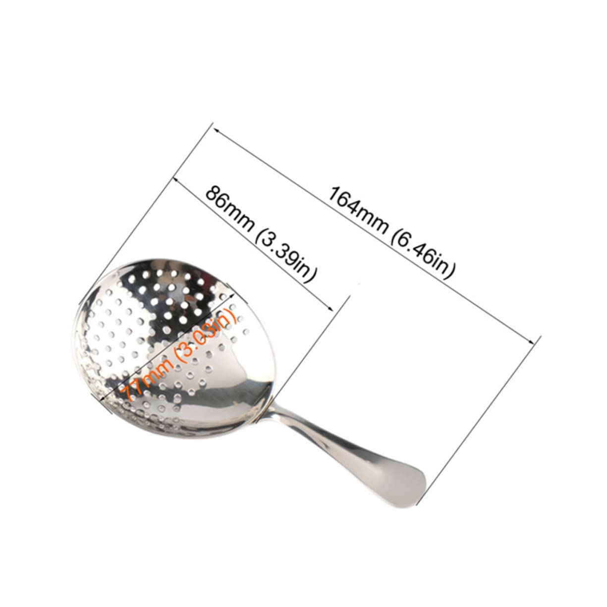 Garneck Stainless Steel Strainer Bar Strainer Stops Ice Fruit Chunks Essential Barware