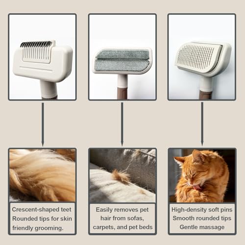 3-in-1 Pet Grooming Comb Dematting Brush, Shedding Undercoat Rake for Dogs - Image 2