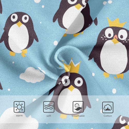 Wusikd Cute Penguin Crown Girls' Underwear Cotton Girls Briefs Soft Toddler Underwear 2T3