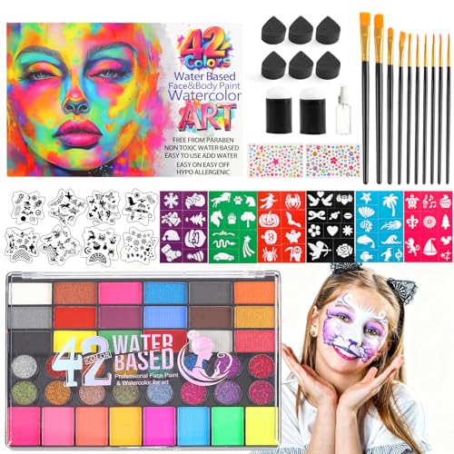 JTNFSH 42 Color Face Painting Kit