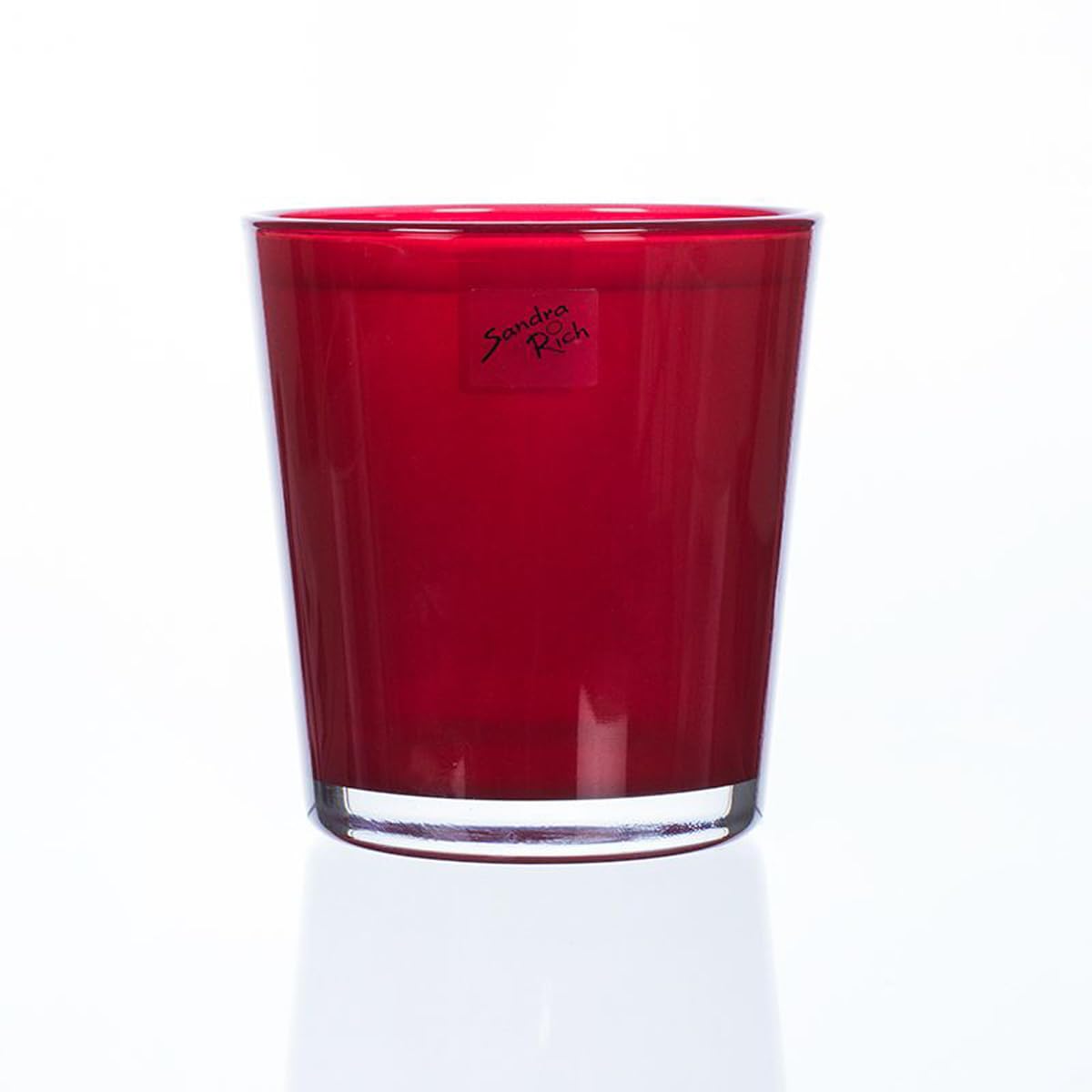 Botle Vaso Per Orchidee In Vetro Rosso – Diametro 13 Cm, Altezza 16,5 Cm Con Effetto Filato - 2