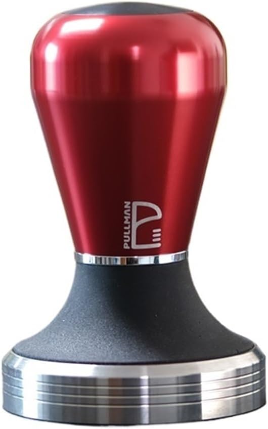 Compatible for Pullman Adjustable Solid Handle Coffee Tampers 58mm Coffee Machine Handle Accessories Coffee Bean Press Coffeeware(58.5mm,Red)