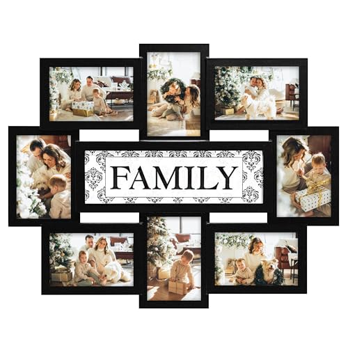 HELLO-LAURA-Photo-Collage-Frame-for-Wall-Family-Picture-Frames-Collage-Wall-Decor-8-Opening-Photos-Display-for-6-x-4-Photo-Sockets-Black-Gallery-Wall-Frame-for-Home-Living-Room-Bedroom-Black HELLO LAURA Photo Collage Frame for Wall Family Picture Frames Collage Wall Decor 8 Opening Photos Display for 6 x 4 Photo Sockets Black Gallery Wall Frame for Home Living Room Bedroom Black