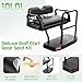 10L0L Golf Cart Rear Flip Seat Kit for Club Car DS 2000.5-UP, Deluxe Flip Folding Back Seat Kit with Widened Grab Bar, Black Leather Cushions, Cargo Net