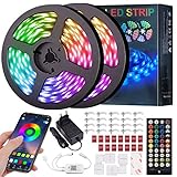 【VARIAS ESCENAS DISPONIBLES】: Las luces led habitación de 65.6 pies (20 m) con funciones de cambio de color y sincronización de música serán ideales para decorar su habitación, para planta alta, sala, bares, tiendas, dormitorios, armario, porche, etc. Adecuado para crear un ambiente para cumpleaños, Navidad, vacaciones o fiestas
