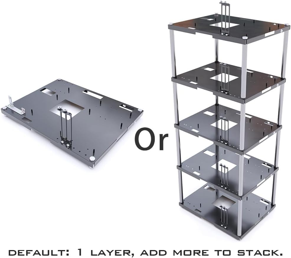 Stackable Open Air Computer Case Rack – Modular PC Frame Chassis for ATX/MATX/ITX Motherboards, Ideal for Studio, Mining Rig, DIY Builds