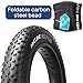 Hycline Fat Bike Replacement Tire: 20x4.0 Inch Puncture Resistant Folding MTB Bicycle Tires, All Terrain High-Density Bike Tires with Street or Trail Riding-Black