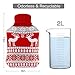 U UBEGOOD Hot Water Bottle with Knit Cover, Transparent Hot Water Bag, Good for Pain Relief (2 Liters, Blue/Red)