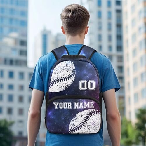 Forchrinse Boys Customized Baseball Backpacks Ages 8-10 Elementary School Bag Galaxy 17 Inch Bookbags Large Capacity Camping Book Bag Back to School Supplies4