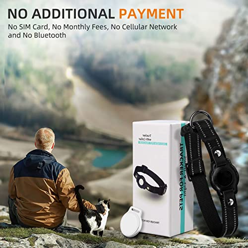 Gps Tracker For Cats, Waterproof Location Pet Tracking Smart Collar (Only Ios), No Monthly Fee, Compatible With Apple Find My, Reflective Real-Time Gps Tracker Cat Collar For Kitten Medium Large Cats #TOP1