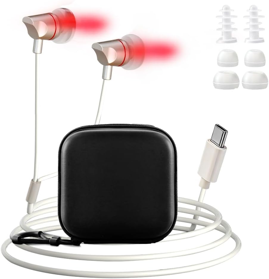 2026 Upgraded 2-in-1 Red Light Therapy Device for Ears & Nose – 650nm Red Light for Ear & Nasal Wellness, Type-C Plug-In Design