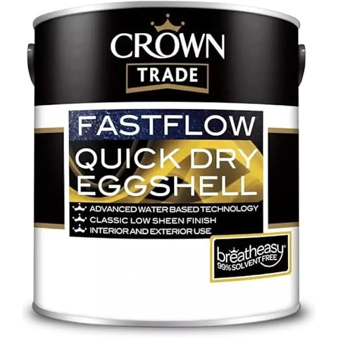 Crown Trade Quick Dry Eggshell Paint 2.5 L Cover