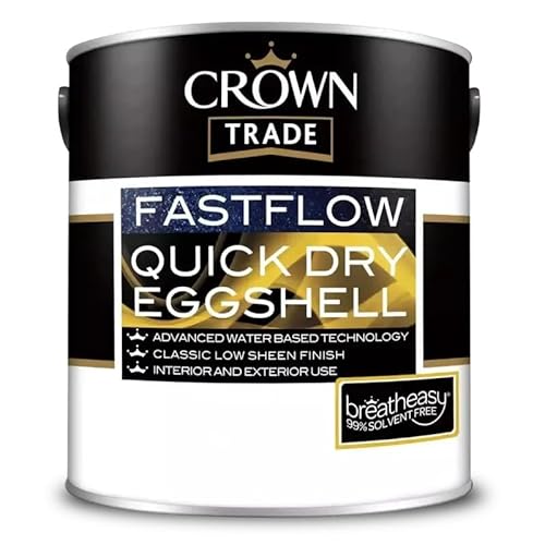 Crown Trade Fastflow Quick Dry Eggshell White-1 L
