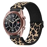 Vancle für Samsung Galaxy Watch 3 Armband 41mm Damen Herren,Nylon Verstellbares Ersatzarmbänder für Samsung Galaxy Watch 3 41mm Armband(Leopard)