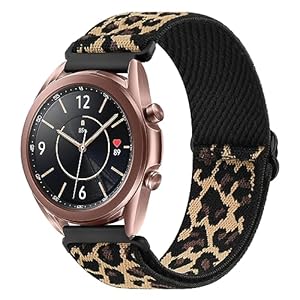 Vancle für Samsung Galaxy Watch 3 Armband 41mm Damen Herren,Nylon Verstellbares Ersatzarmbänder für Samsung Galaxy Watch 3 41mm Armband(Leopard)