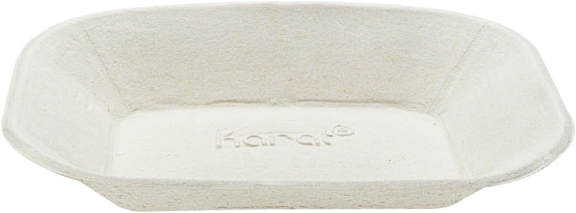 Karat Earth Oil & Grease Absorbing Paper Trays for Fried Food 9'' x 7'' [500 ct] – Disposable Oil-AbsorbingTrays, Reduce Excess Grease, Keep Fries & Wings Crispy (Not for Baking), PFAS free