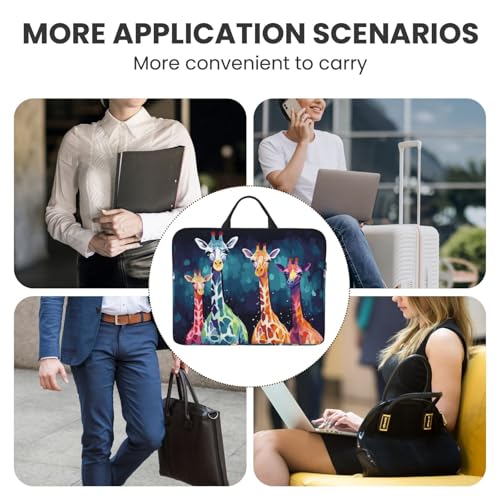 Funda para portátil 14 pulgadas Colorful Giraffe Fans Lovers miniatura 7