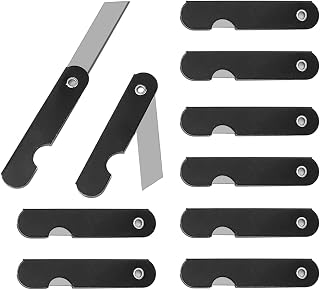 Utility Knife Metal Folding Paper Knife Box Cutter Opener for Opening Packages Letter Cartons Sharpening Pencil 10pcs