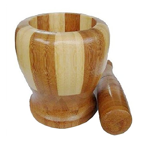 Bluemoona 1 Set - Mixing Bowl for Home Basics Mortar and Pestle Bamboo arlic Masher Spice Crusher Gr - //coolthings.us