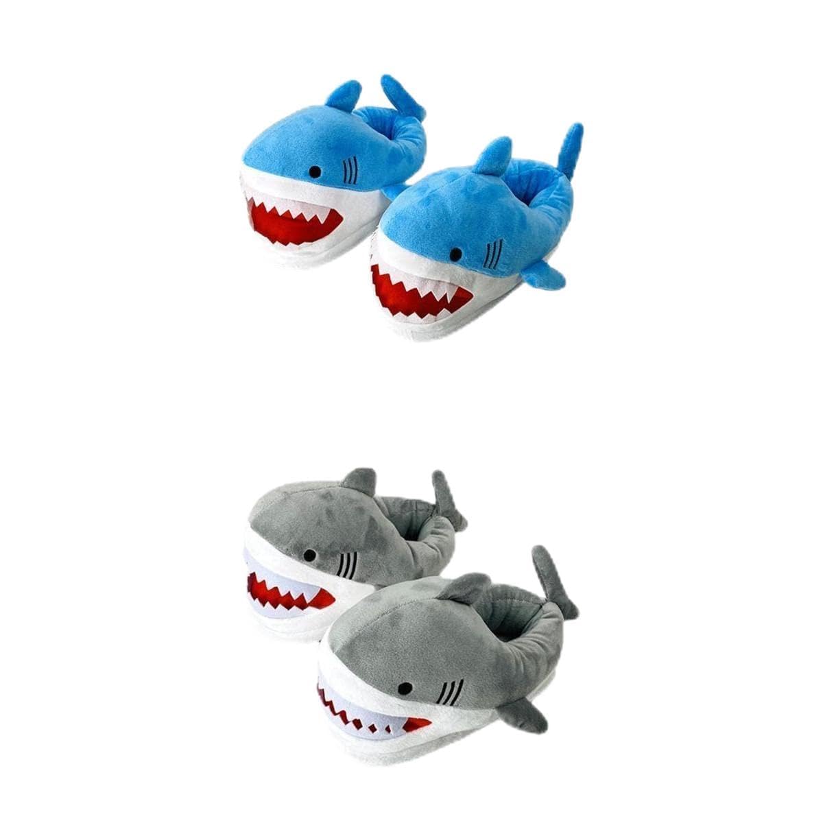 2 Pairs Anti-Slip Shark Furry Slipper Casual Floor Funny for Autumn Indoor|Clothing, Shoes & Accessories | Womens Shoes | Slippers-image-13